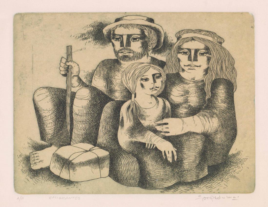 Jorge Dumas Etching From Estate of Artist (1 of 5)