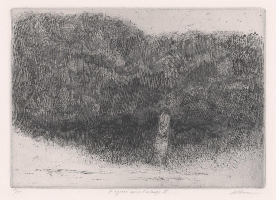 Harold Altman Etching [Figure and Foliage VI] (1 of 5)