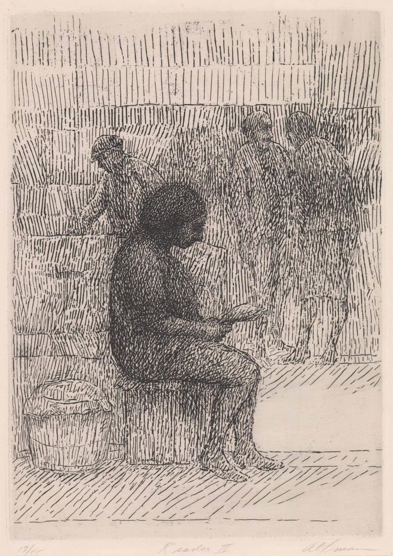 Harold Altman Etching [Reader II] (1 of 4)
