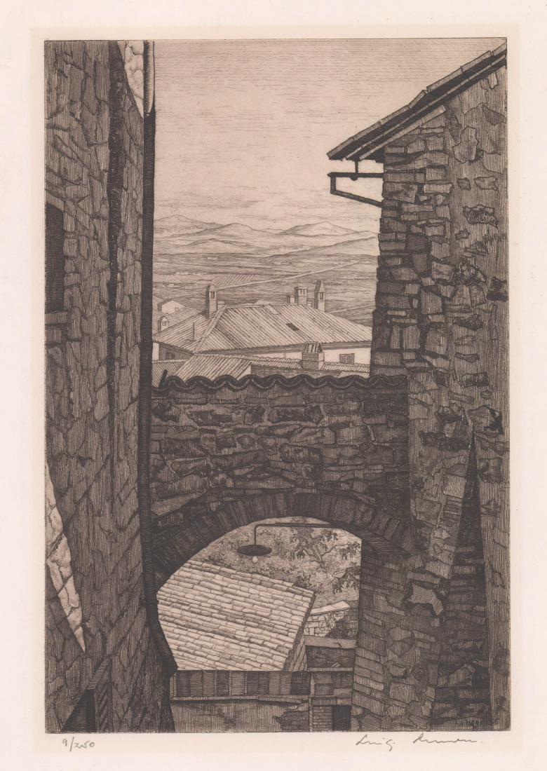 Luigi Lucioni Etching [Stones And Shadows] (1 of 4)