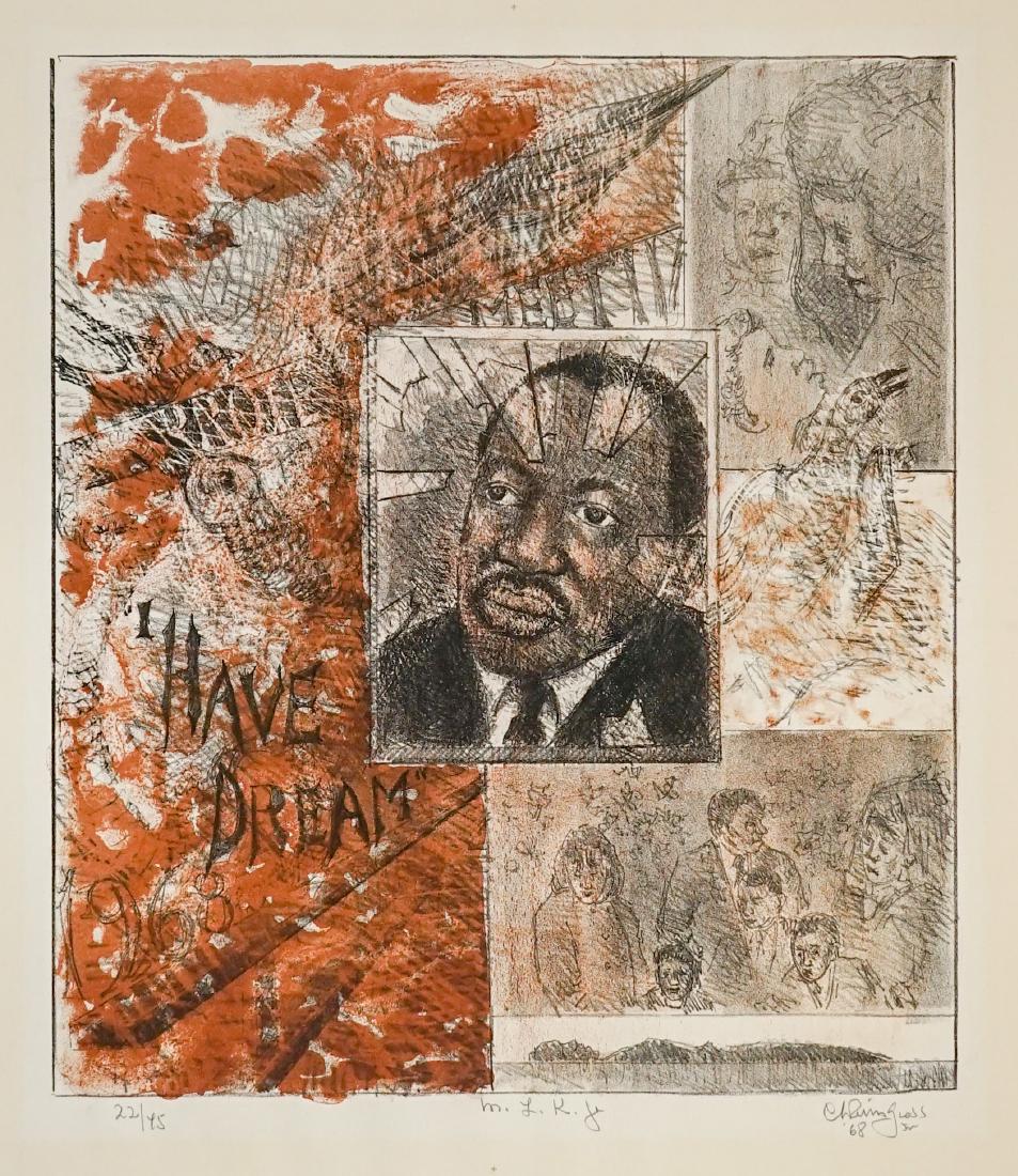 Chaim Gross Lithograph [M.L.K. Jr.] (1 of 5)