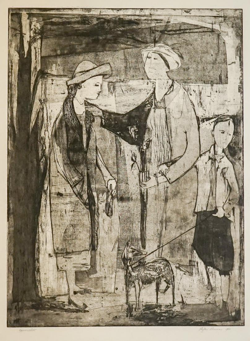 Phyllis Sherman Mid-Century Large Etching (1 of 5)