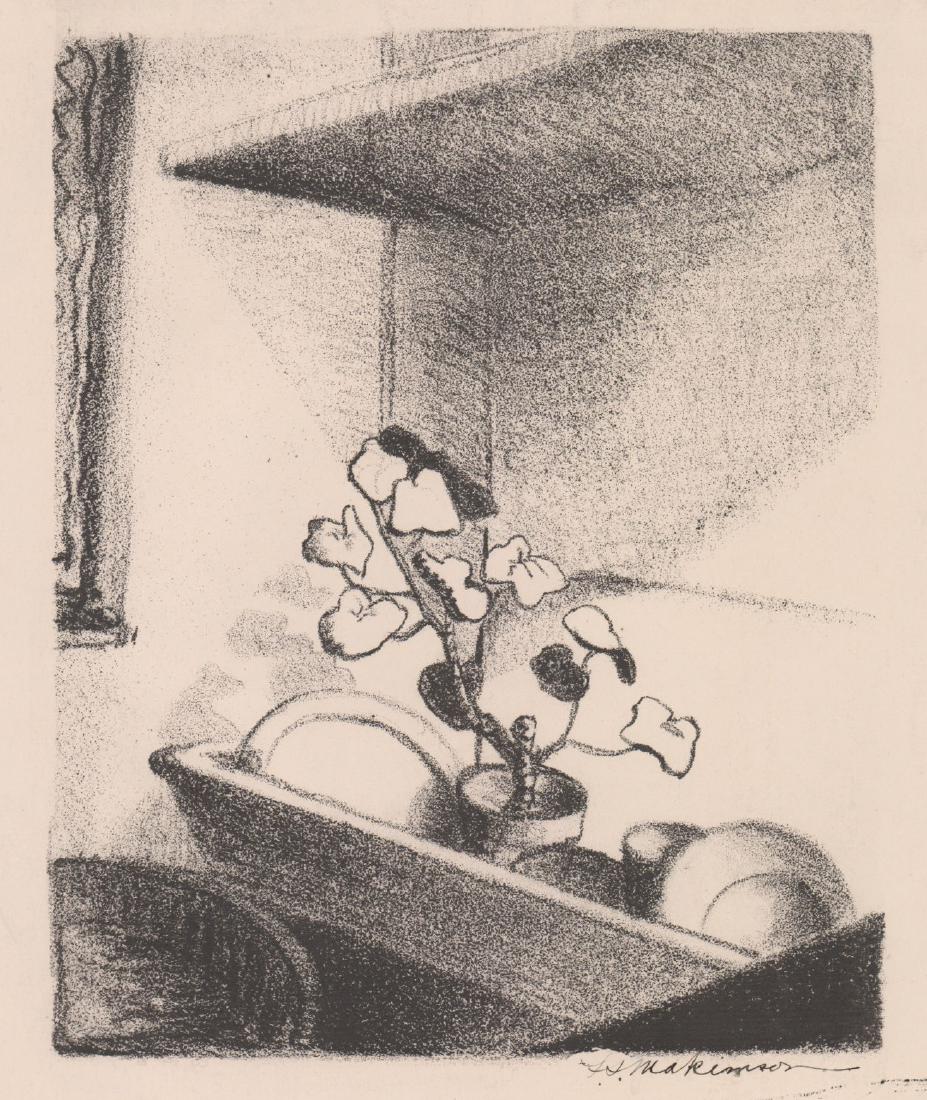 An Old Still Life Lithograph Signed Illegibly (1 of 4)