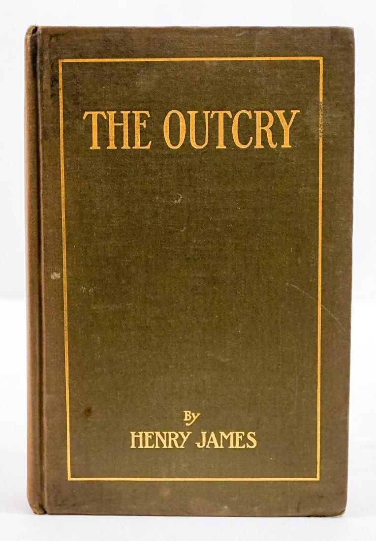 The Outcry by Henry James: The Outcry by Henry James. 1911, first American edition. Charles Scribner's Sons, New York. Provenance: Estate of Russell Johanson, Ravenna Rare Books, Seattle, Wa. We ship most items in-house with th
