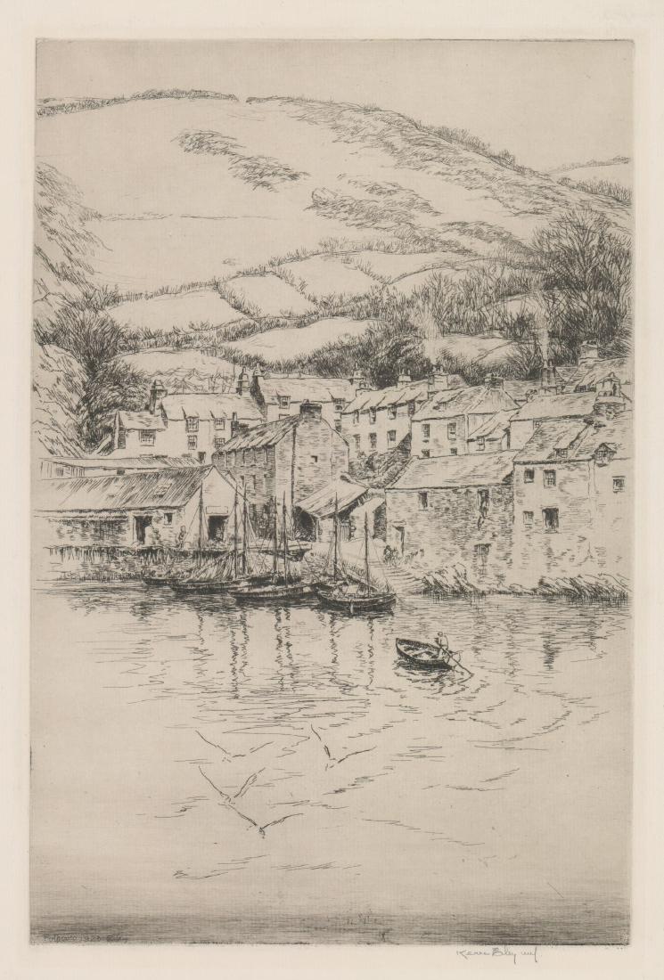 Kerr Eby Etching [Polperro Corwall] (1 of 4)
