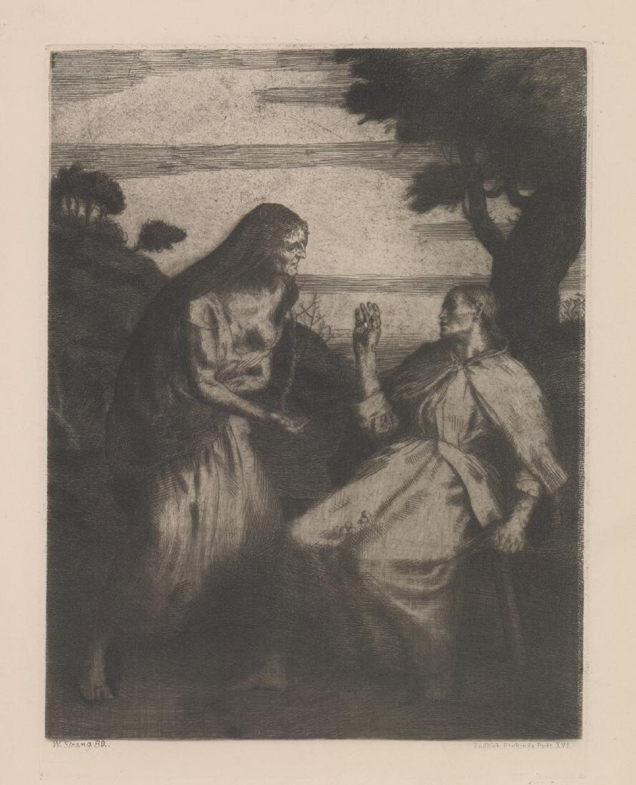 William Strang Signed Etching, Dated 1882 (1 of 4)