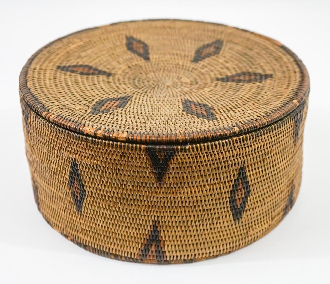 Plains Indian Sweet Grass Covered Basket (1 of 5)