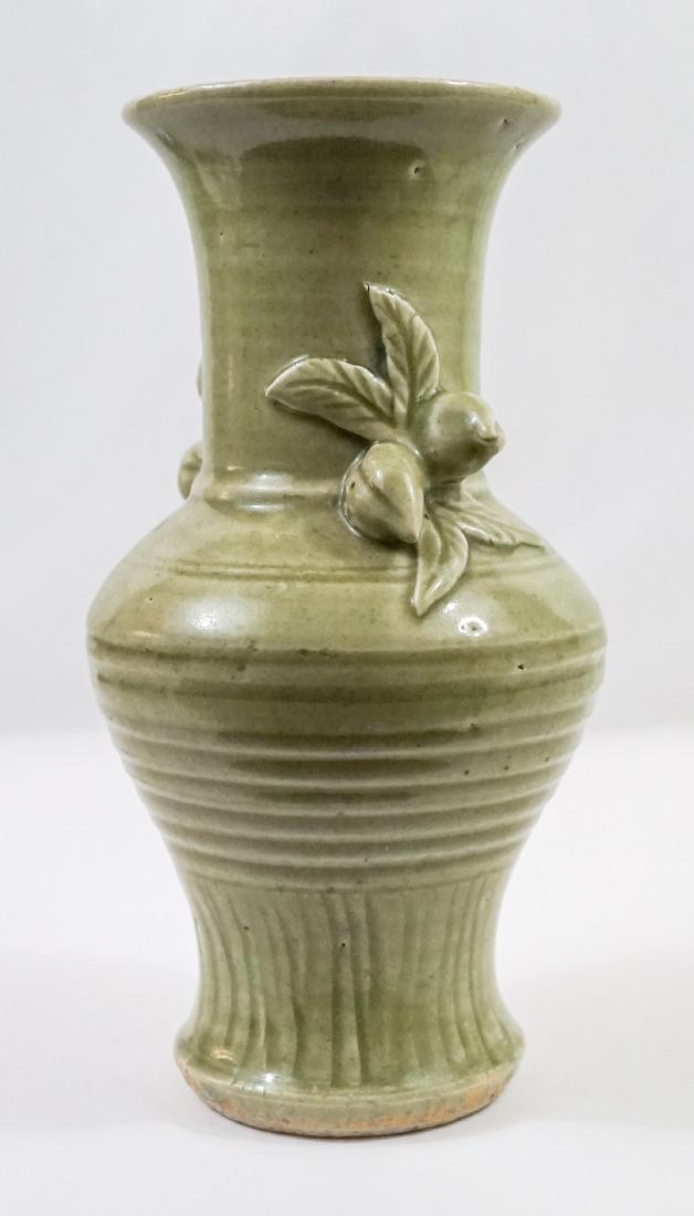 Chinese Qing Dynasty Celadon Vase (1 of 5)