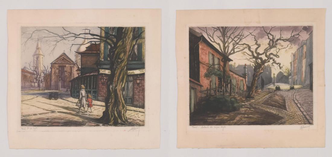 Marcel M. Harang Etchings, Two (1 of 3)