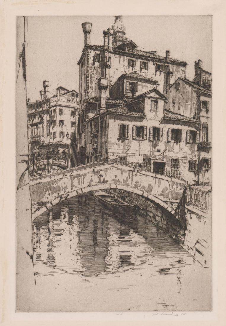 John C. Vondrous (1884 - 1935) Etching (1 of 4)