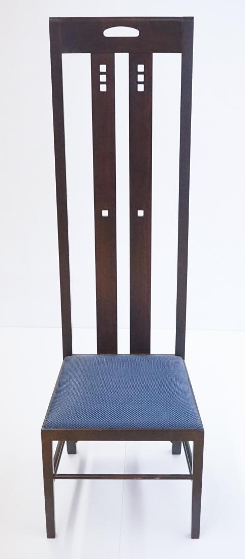 Mackintosh Chair by Cassina: Charles Rennie Mackintosh chair by Cassina. Measures 59.25" x 16.25" x 17". Very good to excellent condition. Special shipping required on this item.
