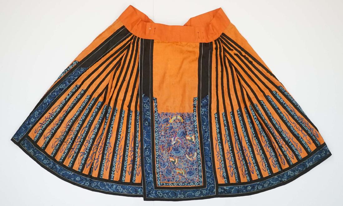 Chinese Silk Embroidered Skirt Late Qing (1 of 7)