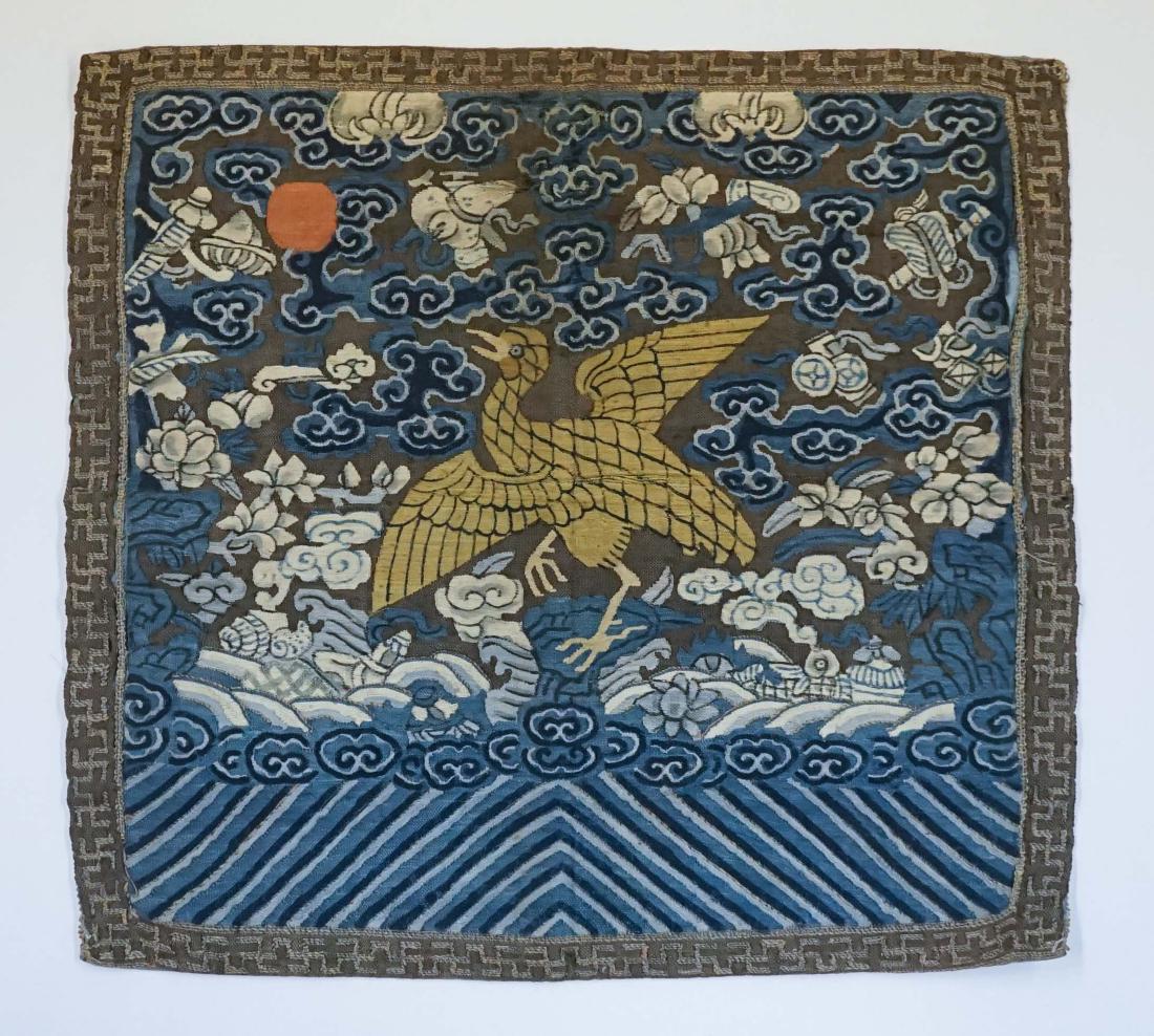 Chinese Mandarin Woven Kesi Civil Official's Badge (1 of 2)