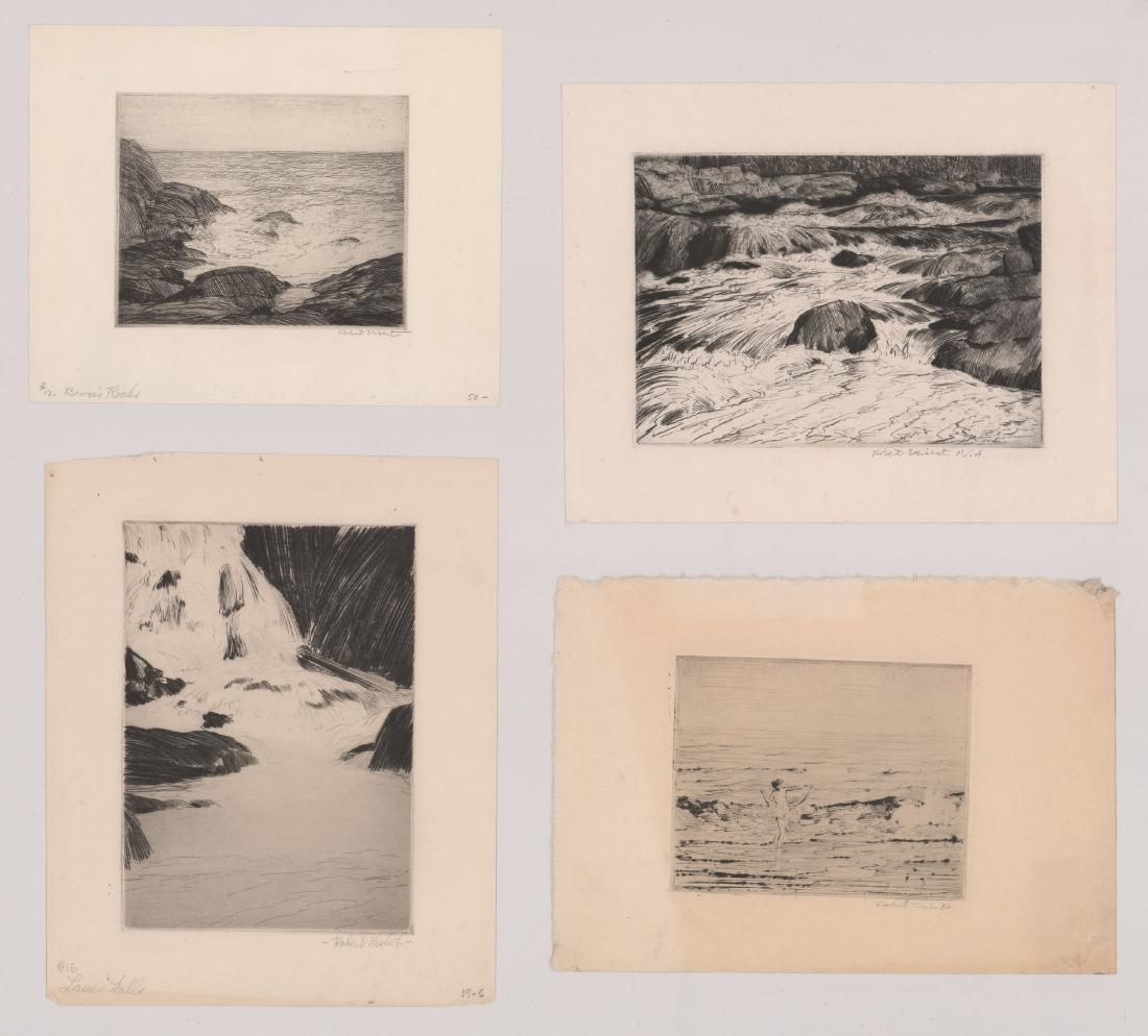 Four Robert Nisbet Signed Etchings (1 of 2)