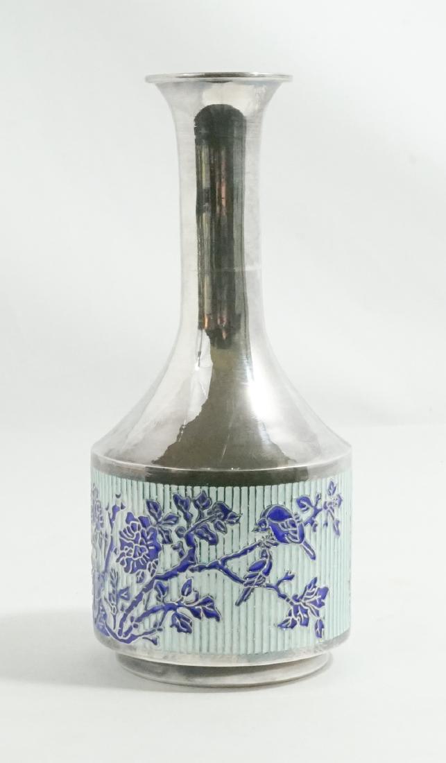 Fine Asian 99% Silver and Enamel Vase (1 of 6)