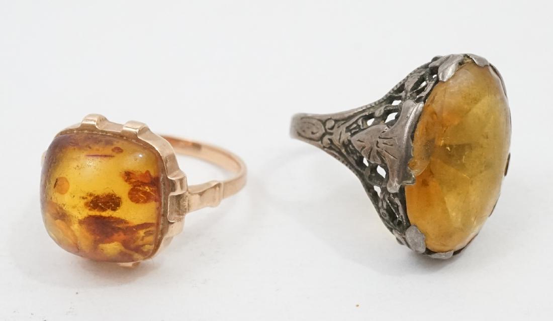 Two Antique Amber Rings (1 of 3)
