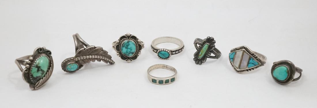 A Group of Southwest Sterling Rings (1 of 6)