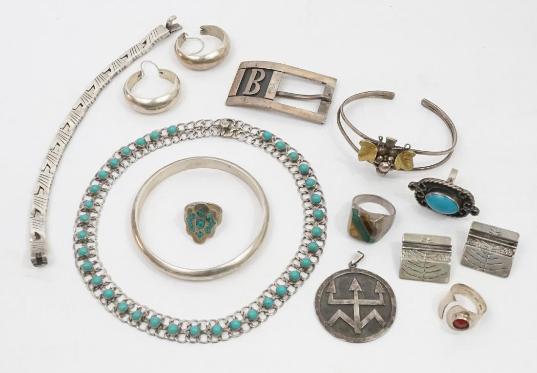 A Group of Mexican Sterling Jewelry (1 of 8)