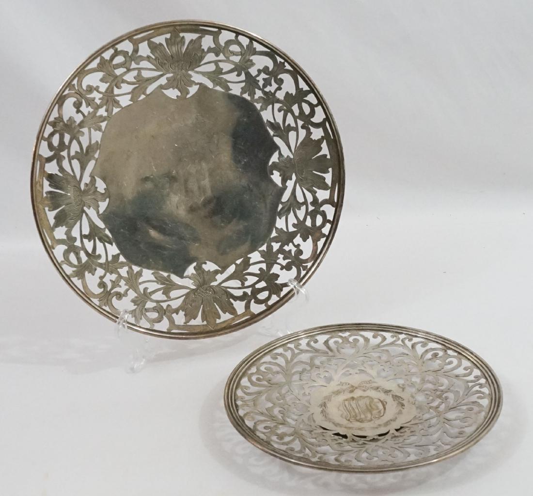 Two Sterling Silver Pierced Round Trays (1 of 5)