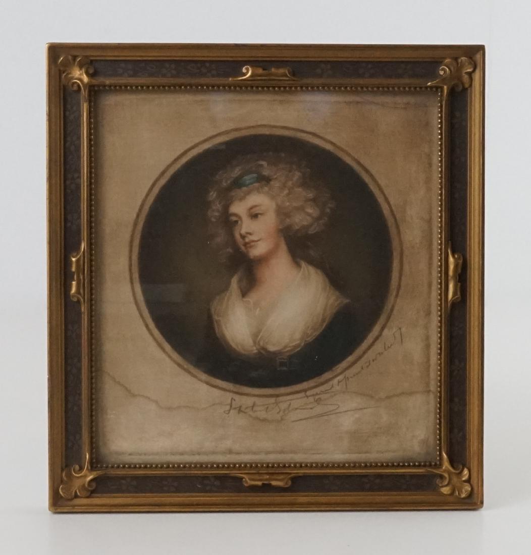 An Antique Signed Engraving on Silk (1 of 4)