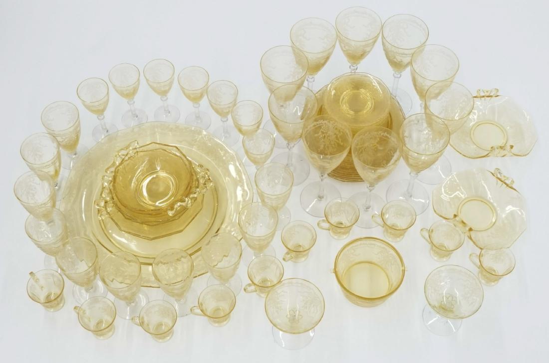 Fostoria June Topaz Yellow, 71 Pieces (1 of 11)