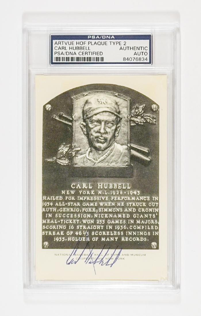 Carl Hubbell Autographed Postcard PSA/DNA (1 of 2)