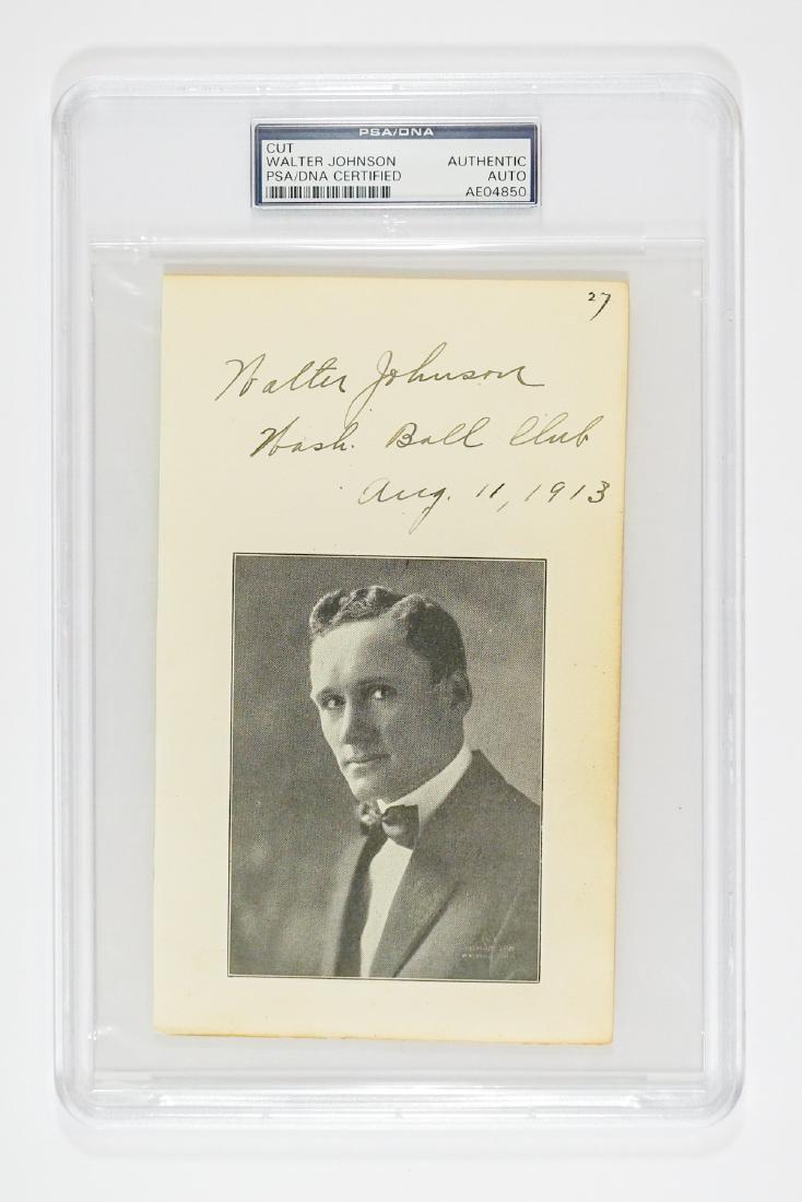 Walter Johnson Autographed Album Page PSA/DNA (1 of 2)
