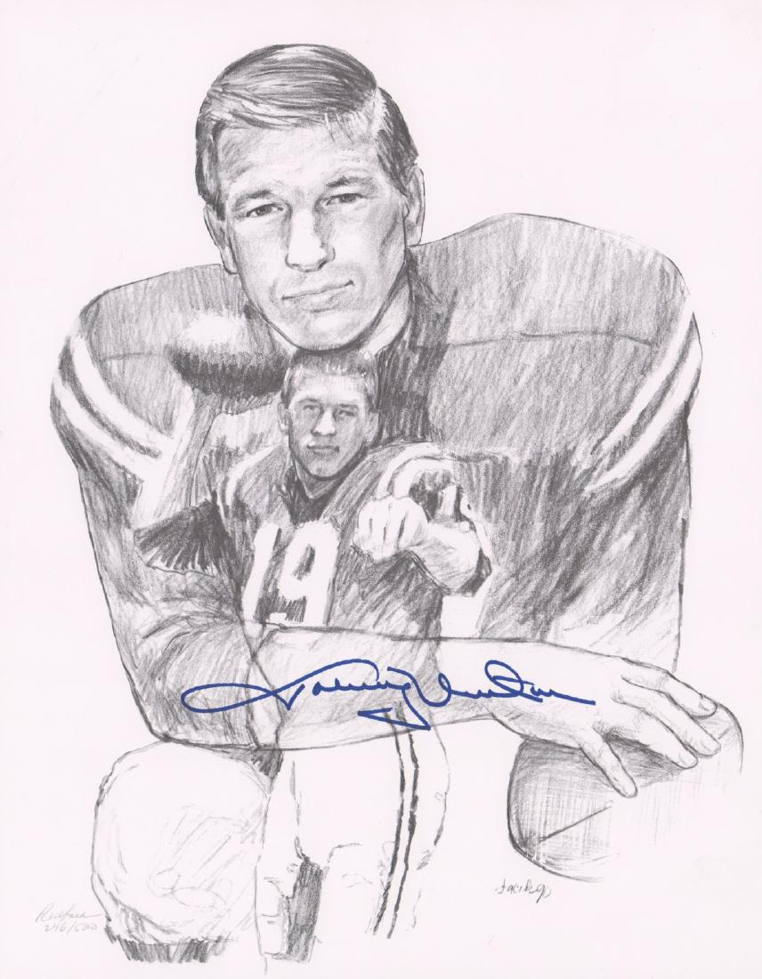 Johnny Unitas Signed Lithograph PSA/DNA (1 of 4)