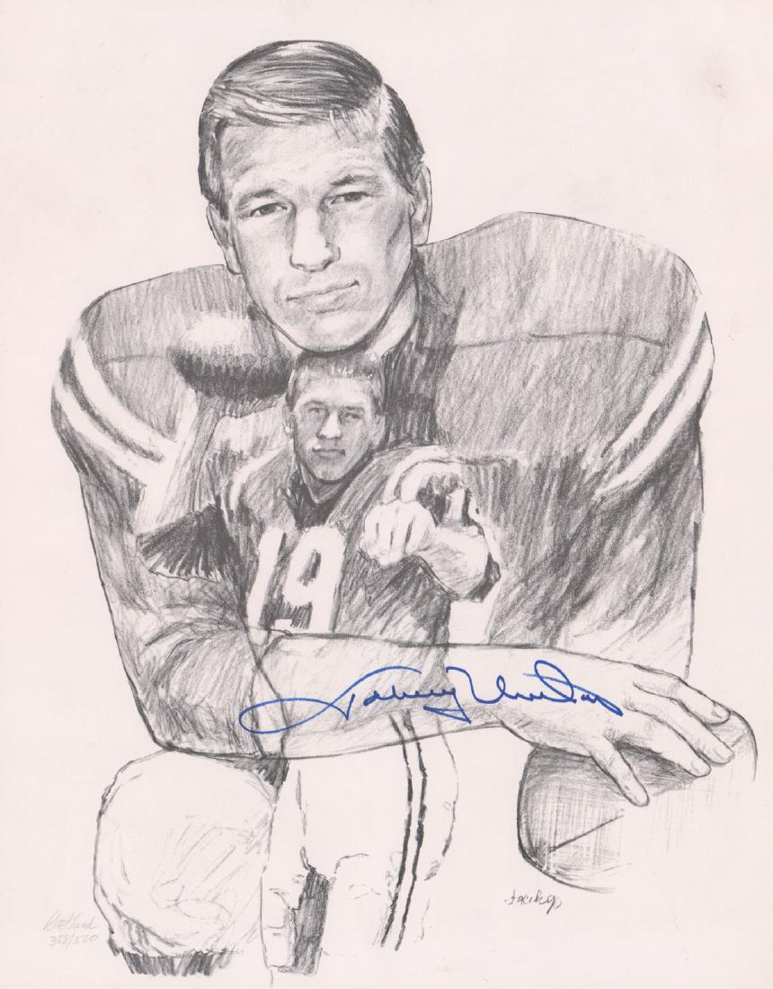 Johnny Unitas Signed Lithograph PSA/DNA (1 of 4)