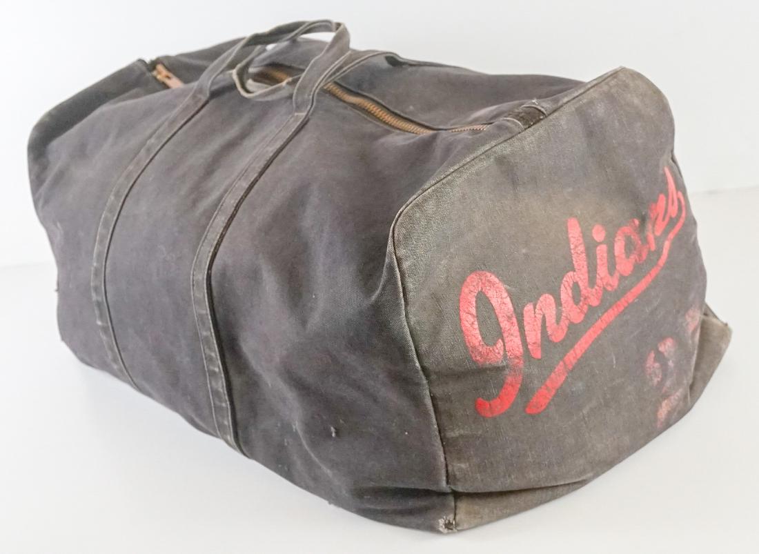Vintage Spokane Indians Player #25 Travel Bag: Vintage Spokane Indians canvas travel equipment bag formerly belonging to player (or coach) wearing the number #25. We ship all items from this auction in-house.