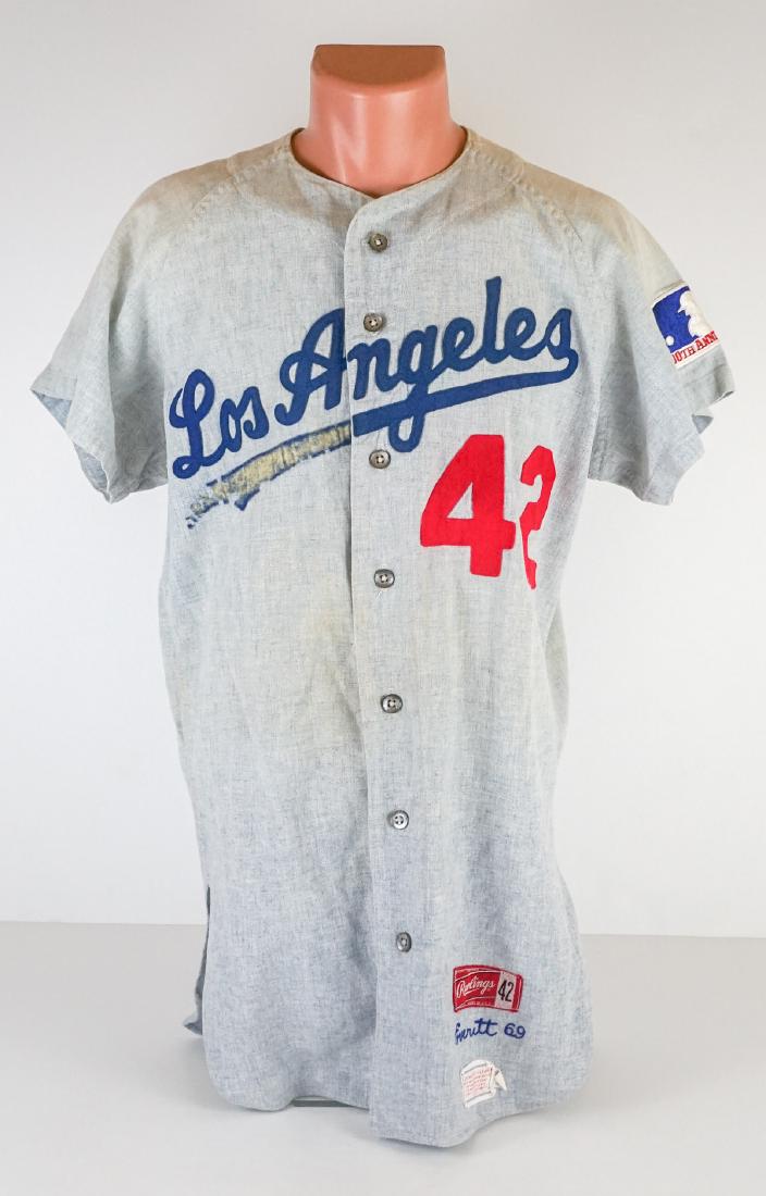 Leon Everitt 1969 Los Angeles Dodgers Away Jersey