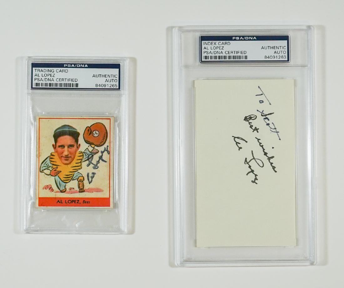 Al Lopez Signed Trading Card, Index Card PSA/DNA (1 of 2)