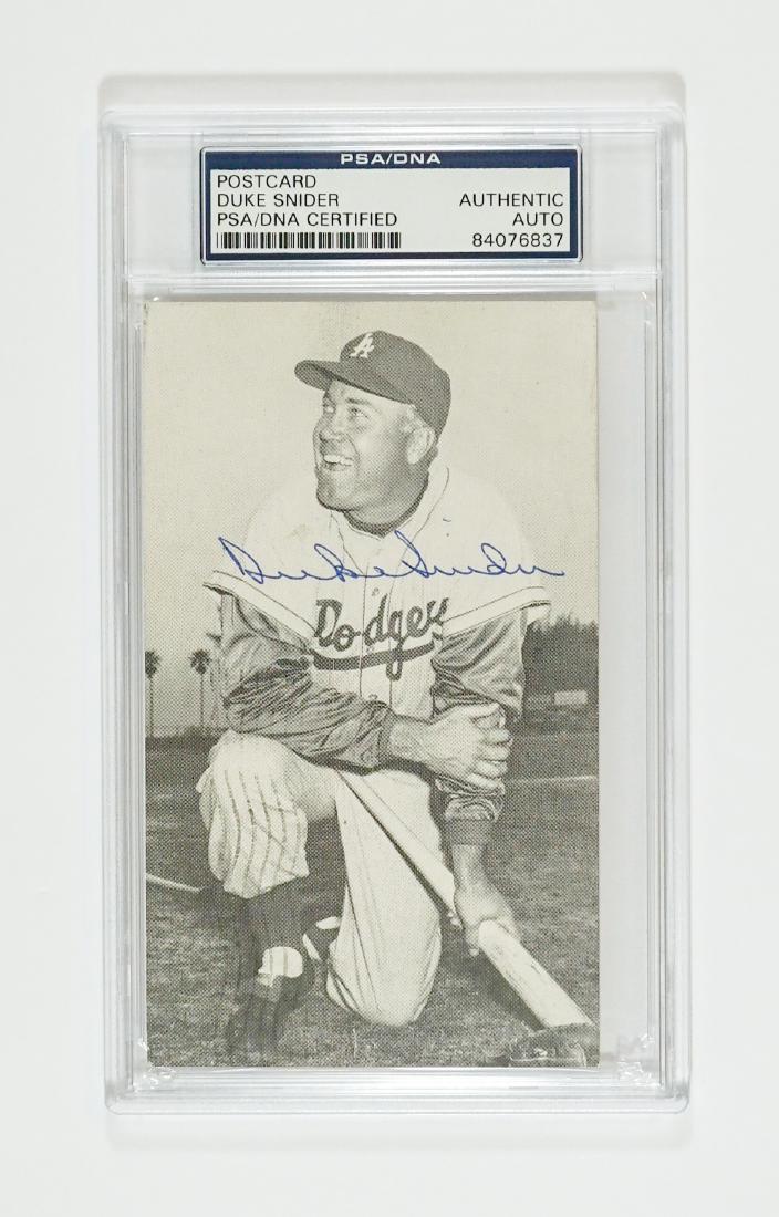Duke Snider Autographed Postcard PSA/DNA (1 of 2)