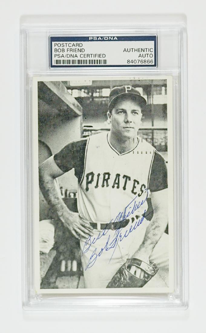 Bob Friend Autographed Postcard (1 of 2)