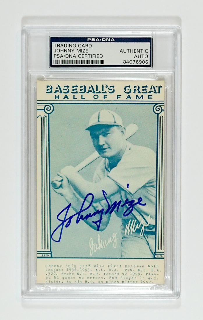 Johnny Mize Autographed Card PSA/DNA (1 of 2)
