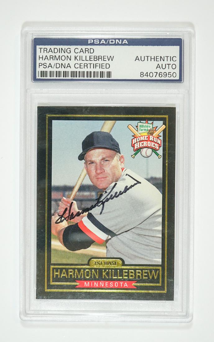 Harmon Killebrew Autographed Baseball Card PSA/DNA (1 of 2)