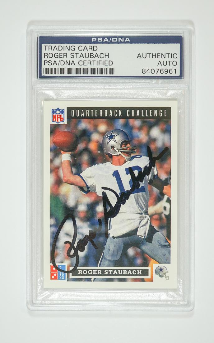 Roger Staubach Autographed Football Card PSA/DNA (1 of 2)