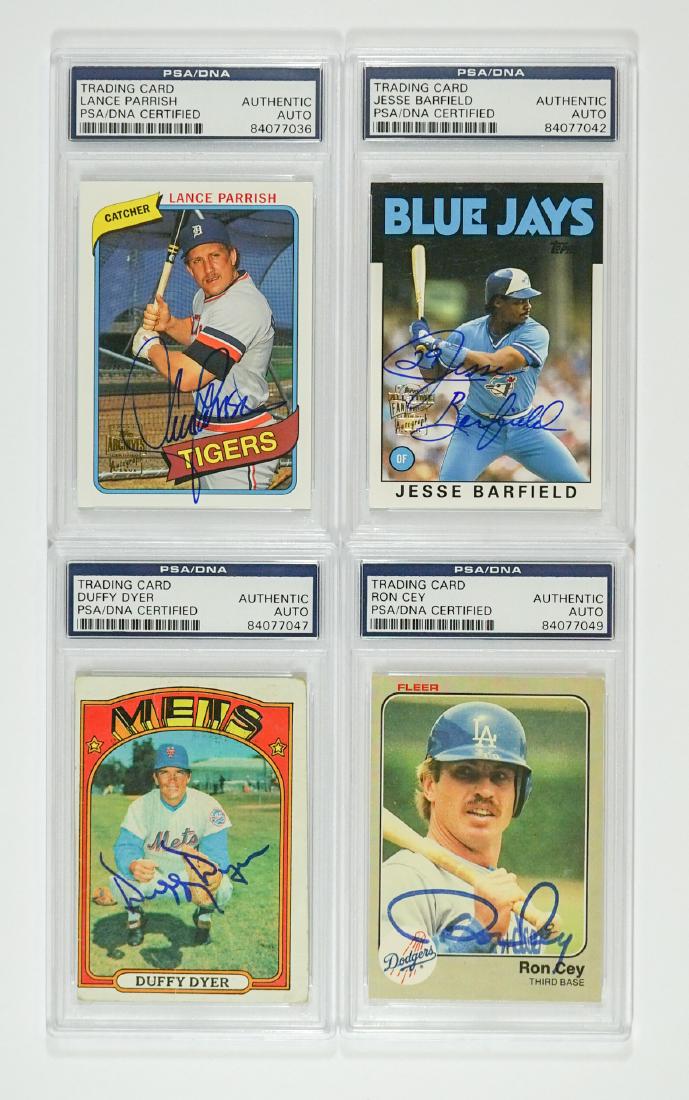 Four Autographed Baseball Cards PSA/DNA (1 of 2)