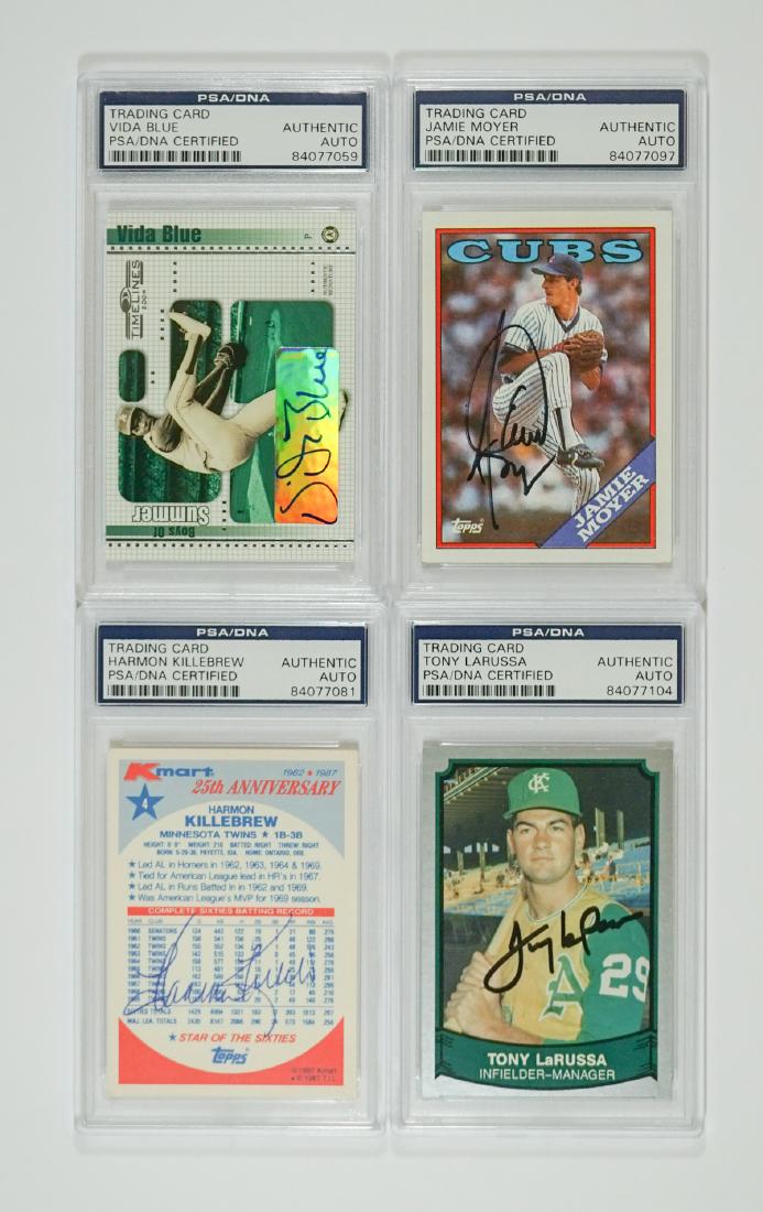 Four Autographed Baseball Cards PSA/DNA (1 of 2)