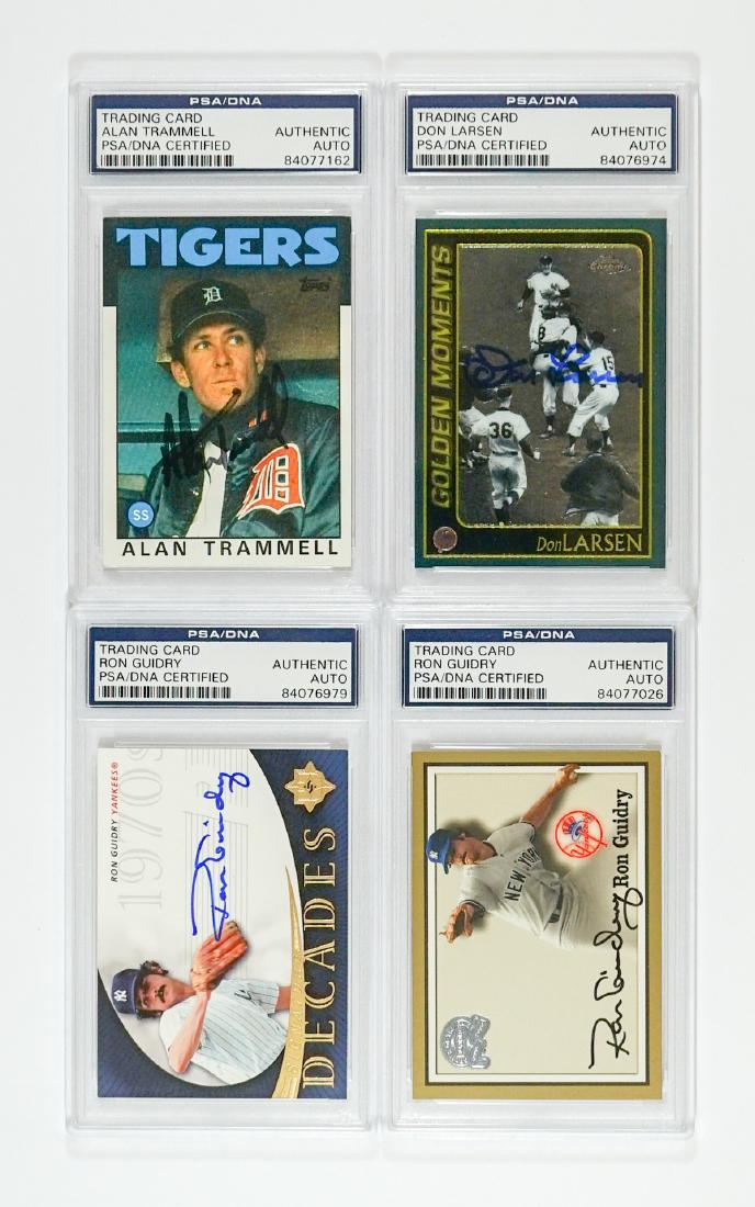 Four Autographed Baseball Cards PSA/DNA (1 of 2)