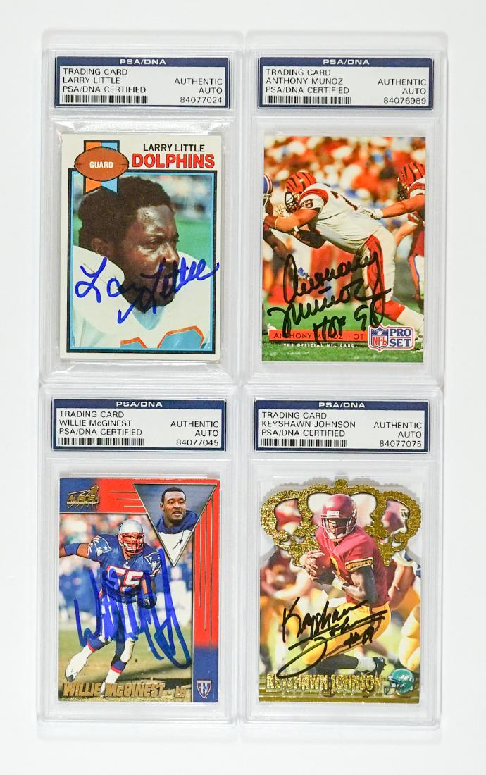 Four Autographed Football Cards PSA/DNA (1 of 2)