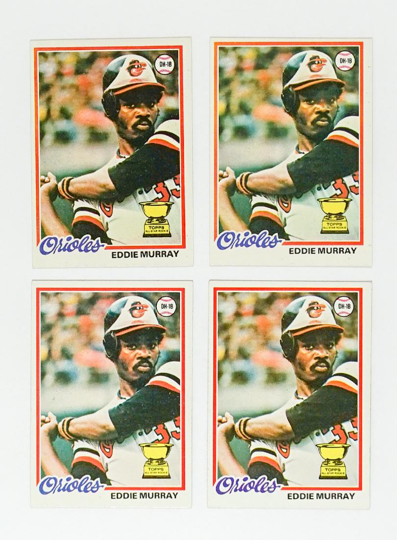 Four Eddie Murray 1978 Topps Rookie Cards (1 of 2)