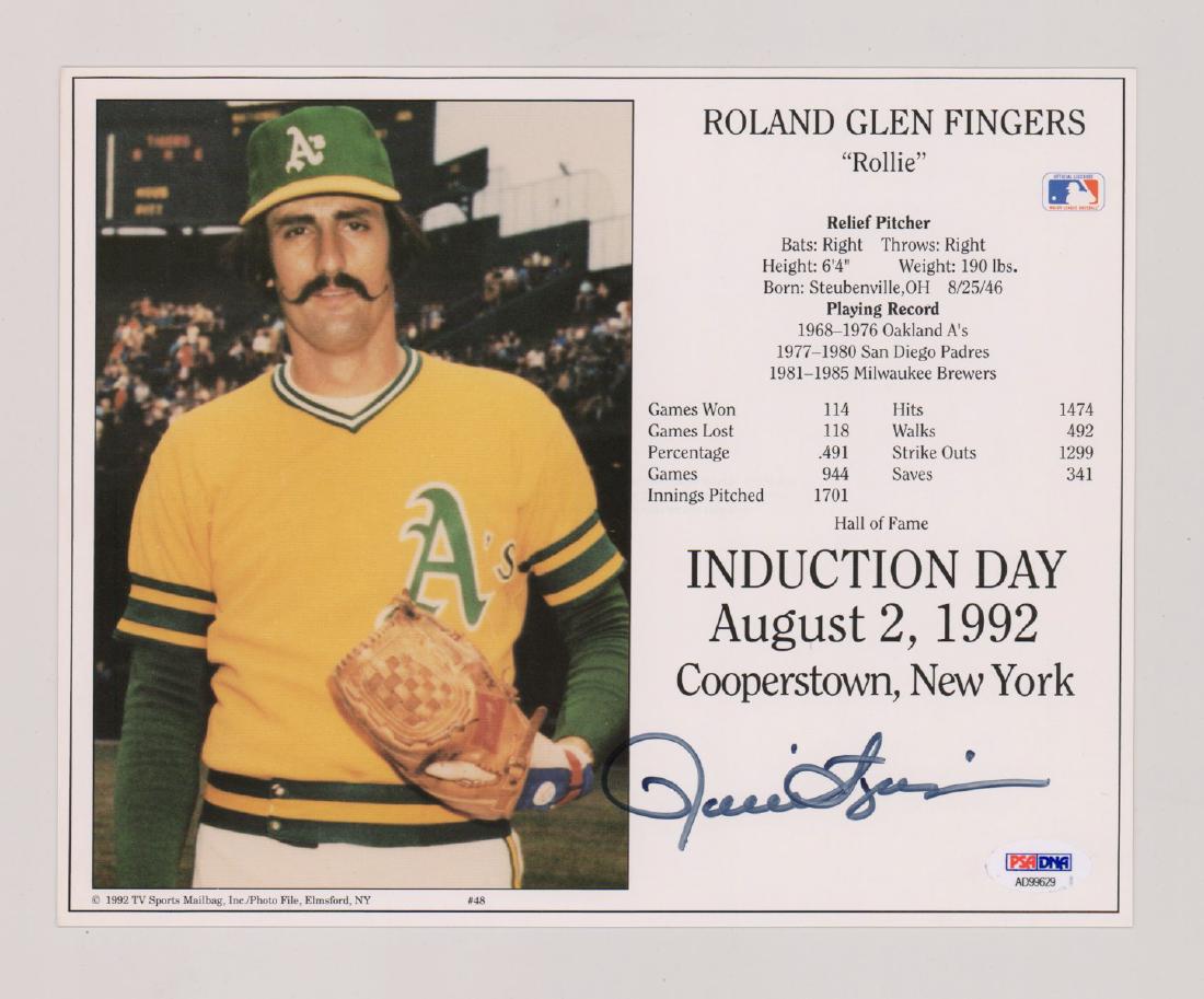 Rollie Fingers Signed 8 x 10 PSA/DNA (1 of 2)