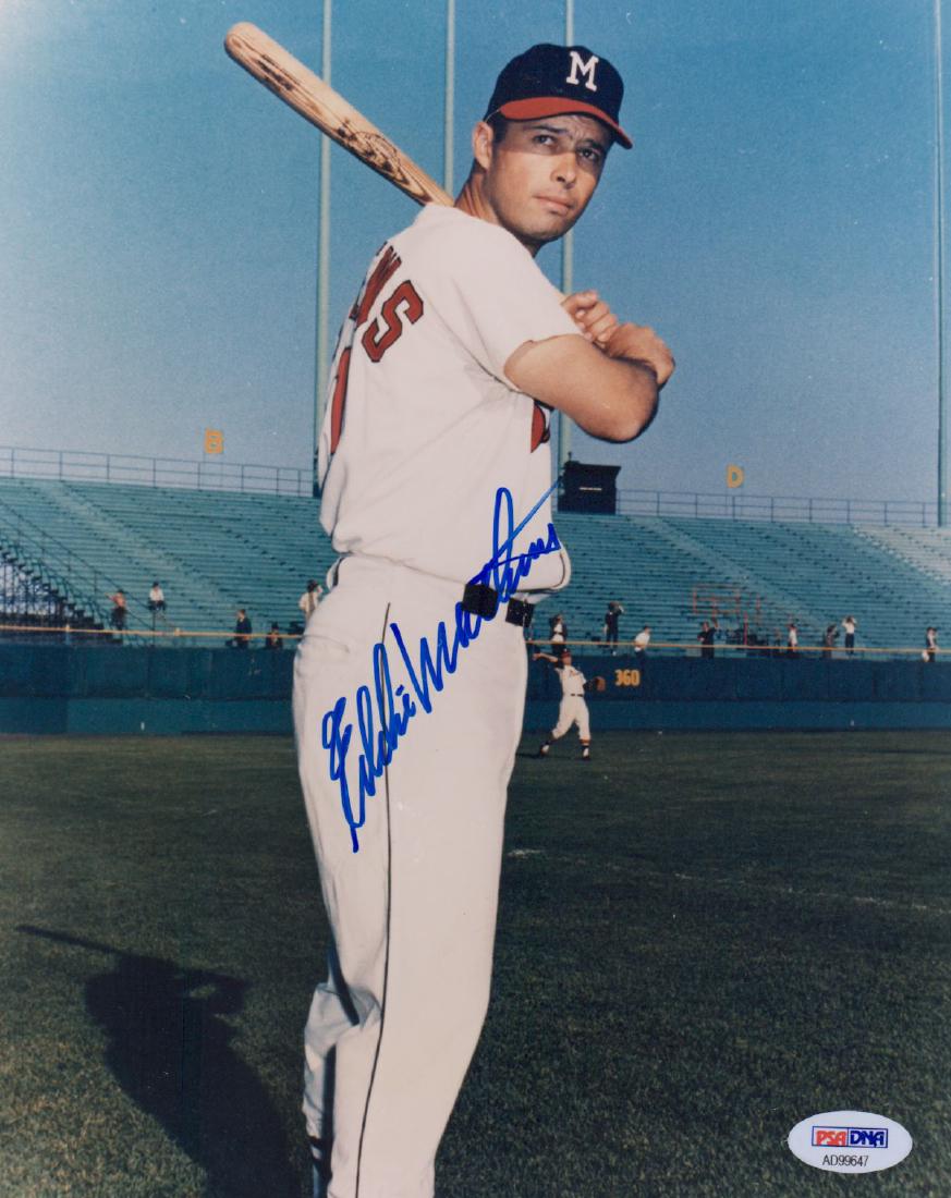 Eddie Mathews Signed 8 x 10 PSA/DNA (1 of 3)