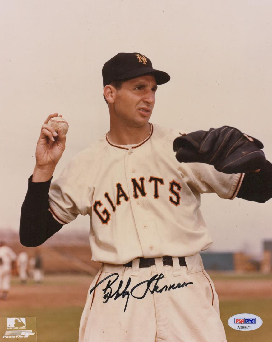 Bobby Thomson Signed 8 x 10 Photograph PSA/DNA (1 of 3)