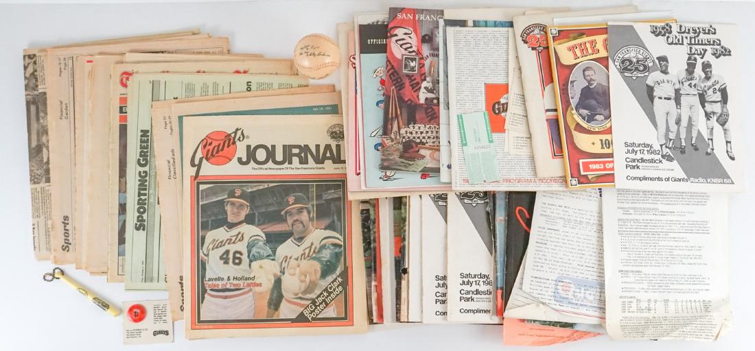 Group of San Francisco Giants Memorabilia (1 of 3)