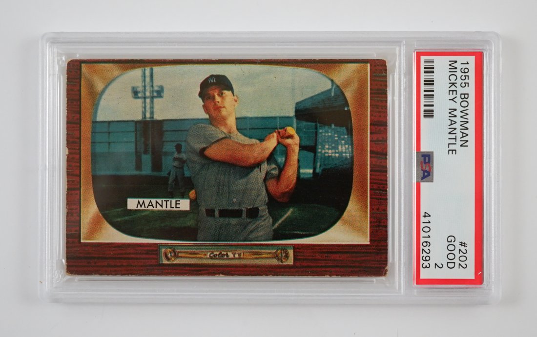 1955 Bowman Mickey Mantle PSA 2 (1 of 2)