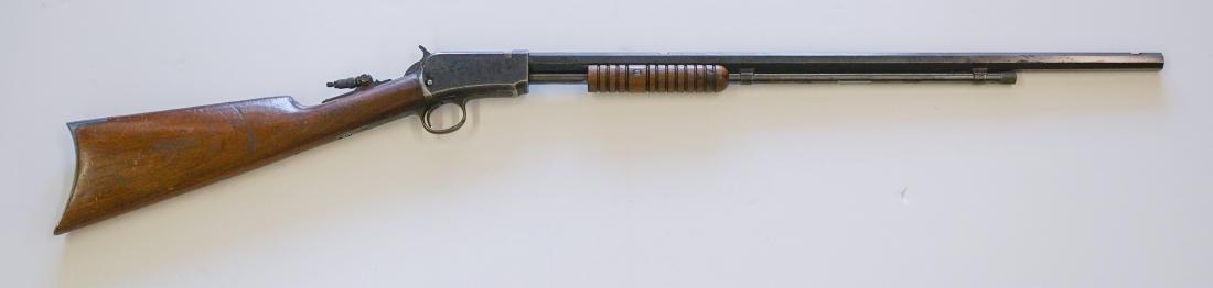Winchester Model 1890 Rifle: Winchester Model 1890 22 W.R.F. rifle. Serial number 436746. Provenance: Missoula, Montana estate. This firearm will be transferred and shipped by FFL Dealer Take Aim of Davenport, Wa. for a fee of $3