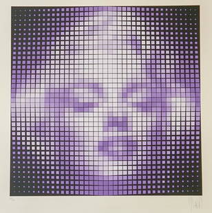 Jean-Pierre Yvaral (1934 - 2002) Marilyn Serigraph: Jean-Pierre Yvaral (Jean-Pierre Vasarely, 1934 - 2002) serigraph depicting Marilyn Monroe. Measures 30 5/16" x 30 5/16" sheet size. Signed in pencil lower right. Numbered in pencil "26/100" lower