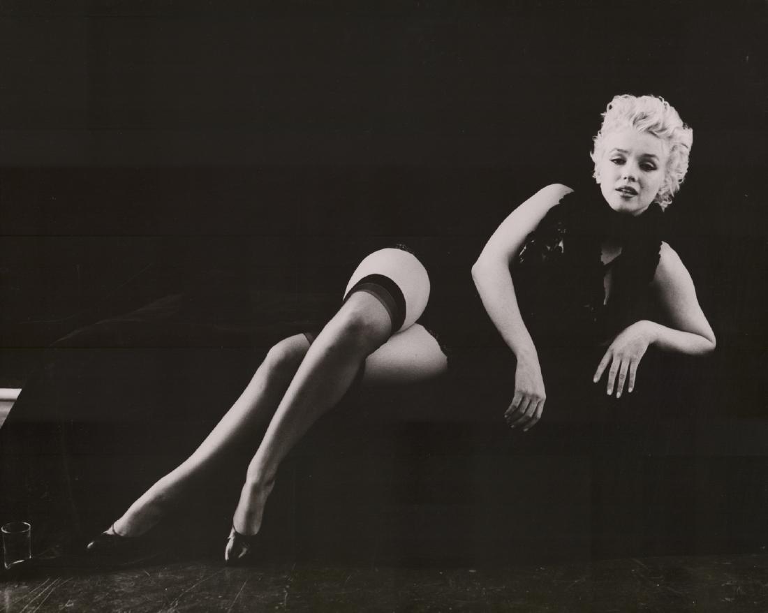 Marilyn Monroe Photographed by Milton Greene: Marilyn Monroe photographed by Milton Greene. Measures 16" x 20". Very good condition. Photographer's rubber stamp on verso. Signed and dated 6-23-78 on verso. Unframed, loose and not glued or mounted